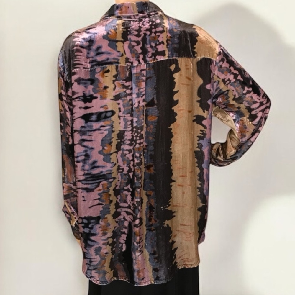 Johnny Was watercolor falls velvet button down NWT - Picture 2 of 9